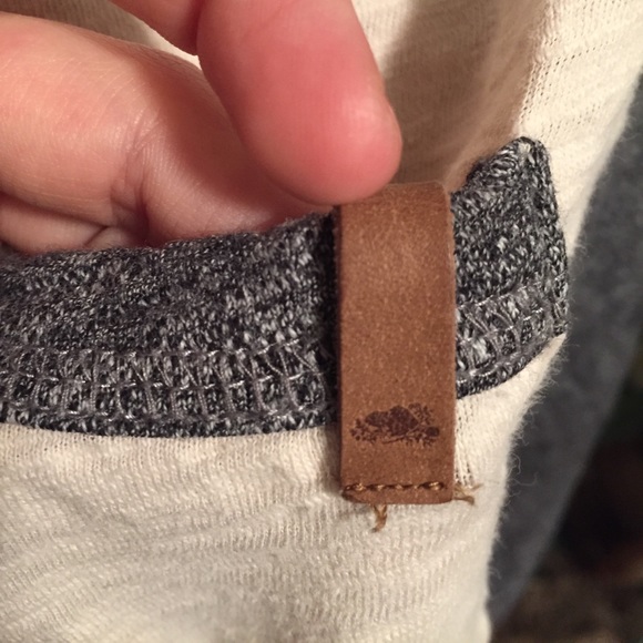 Gray Blue Long Sleeve Baseball Tee by Roots - Picture 2 of 4